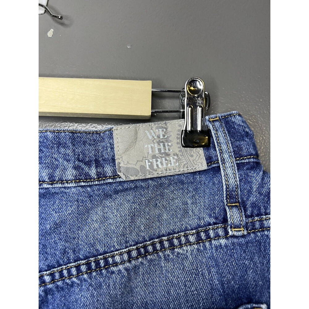 We The Free Shorts Womens 29 Blue Boomerang High Rise Cutoff Frayed Hem Denim - Picture 6 of 11